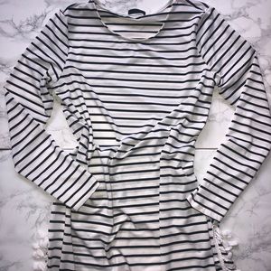 Black & White Stripped Shein Dress - Size Large